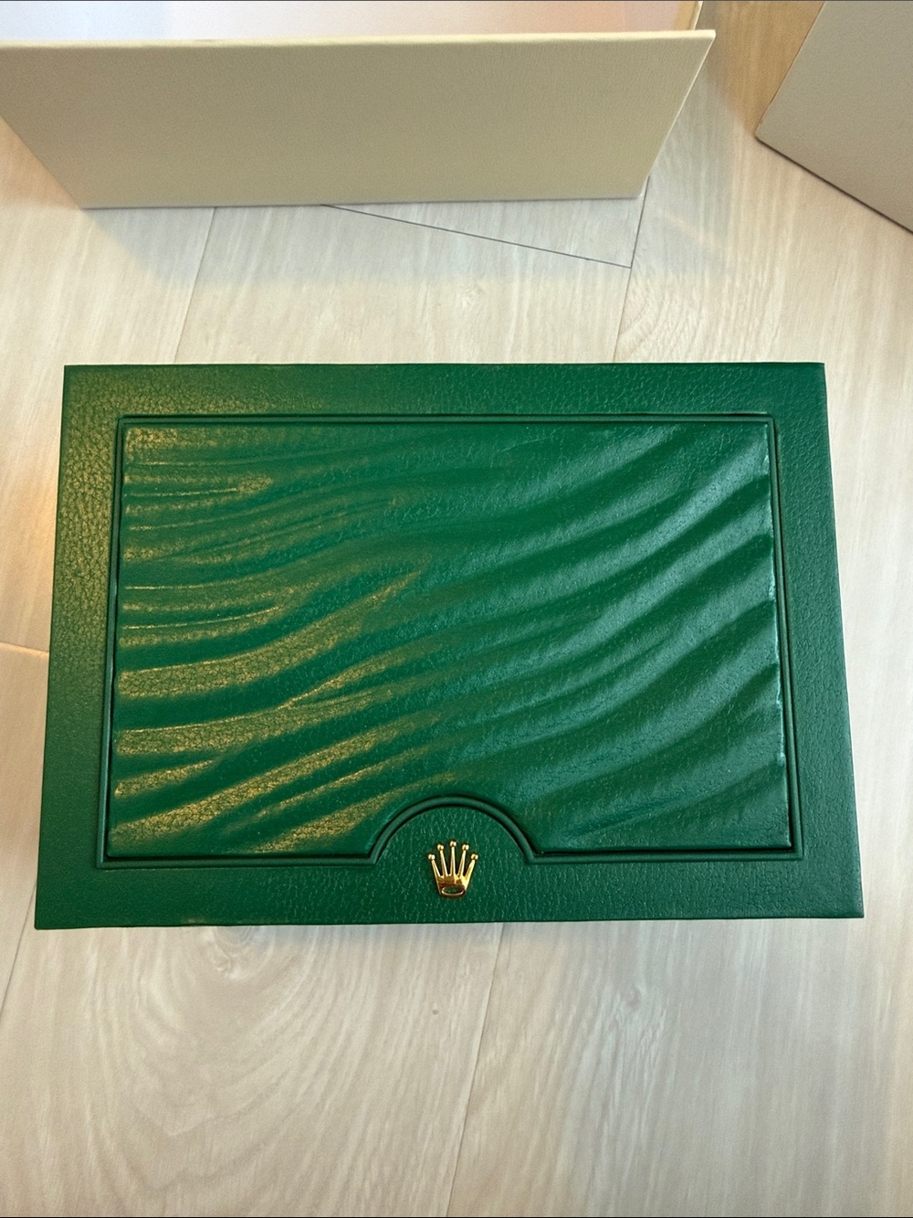 Rolex Green Presentation Box with Gold Crown Emblem